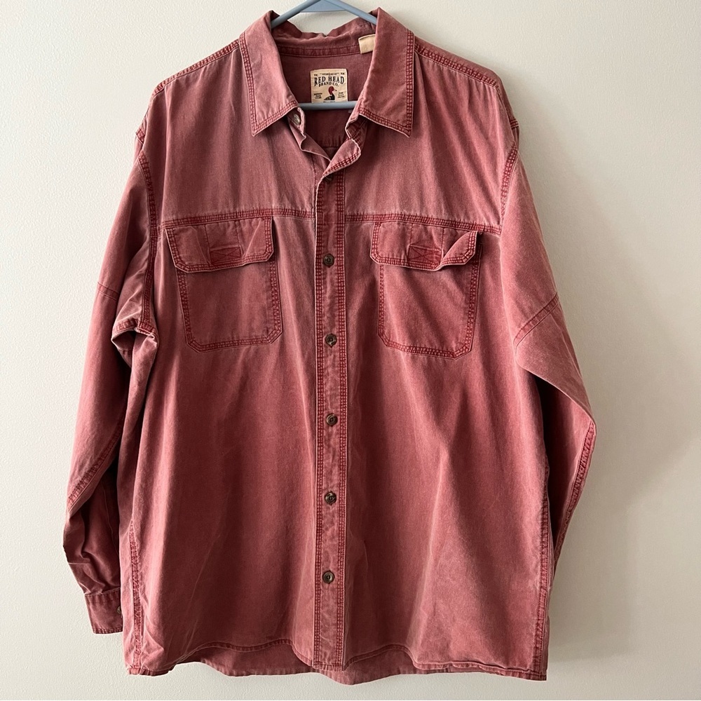 Red Head Brand Co Mens Outdoor Button Down Shirt Size XL red